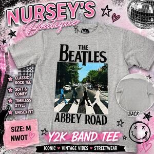 The Beatles Abbey Road Graphic Tee Size M Gray Band Shirt NWOT